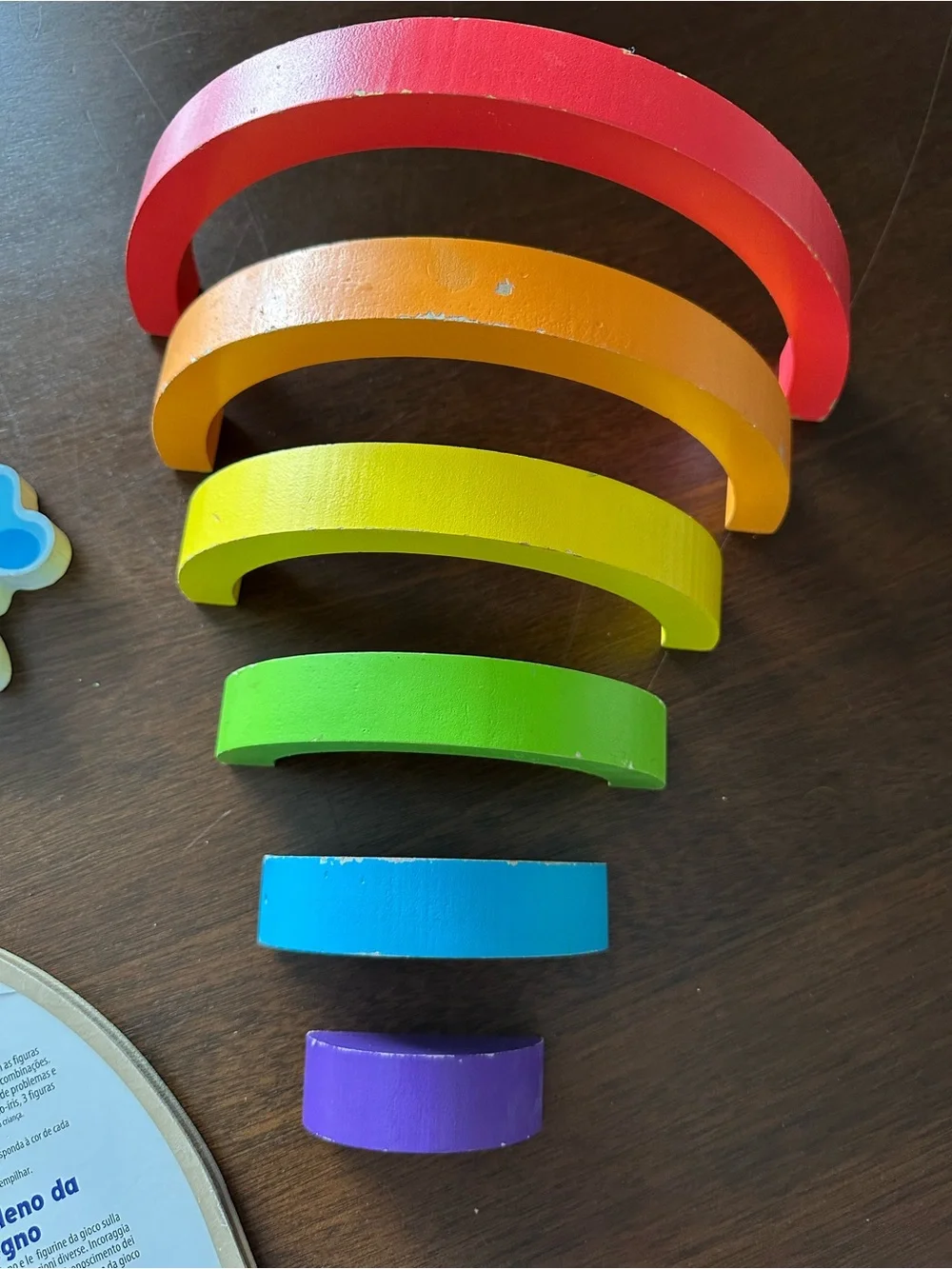 Melissa & Doug Rainbow Stacking Puzzle with Characters - Multicolor